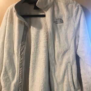North Face White Fleece Jacket Size Small